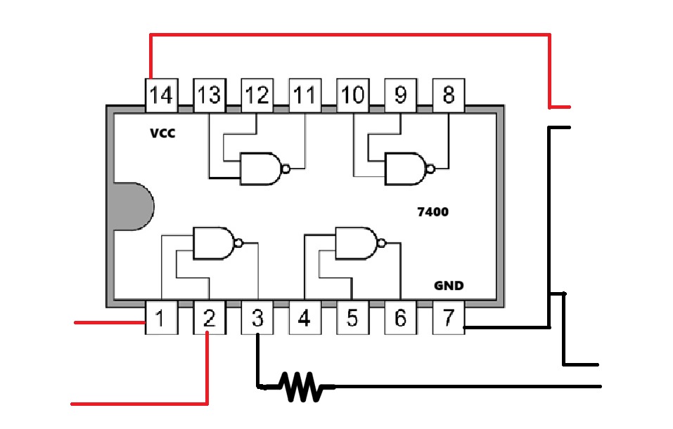 IC 7400 NAND Gate